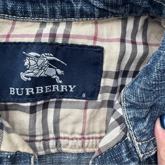 Baby kid vest jacket denim 6T Burberry jean blue mixte - Picture 2 of 3